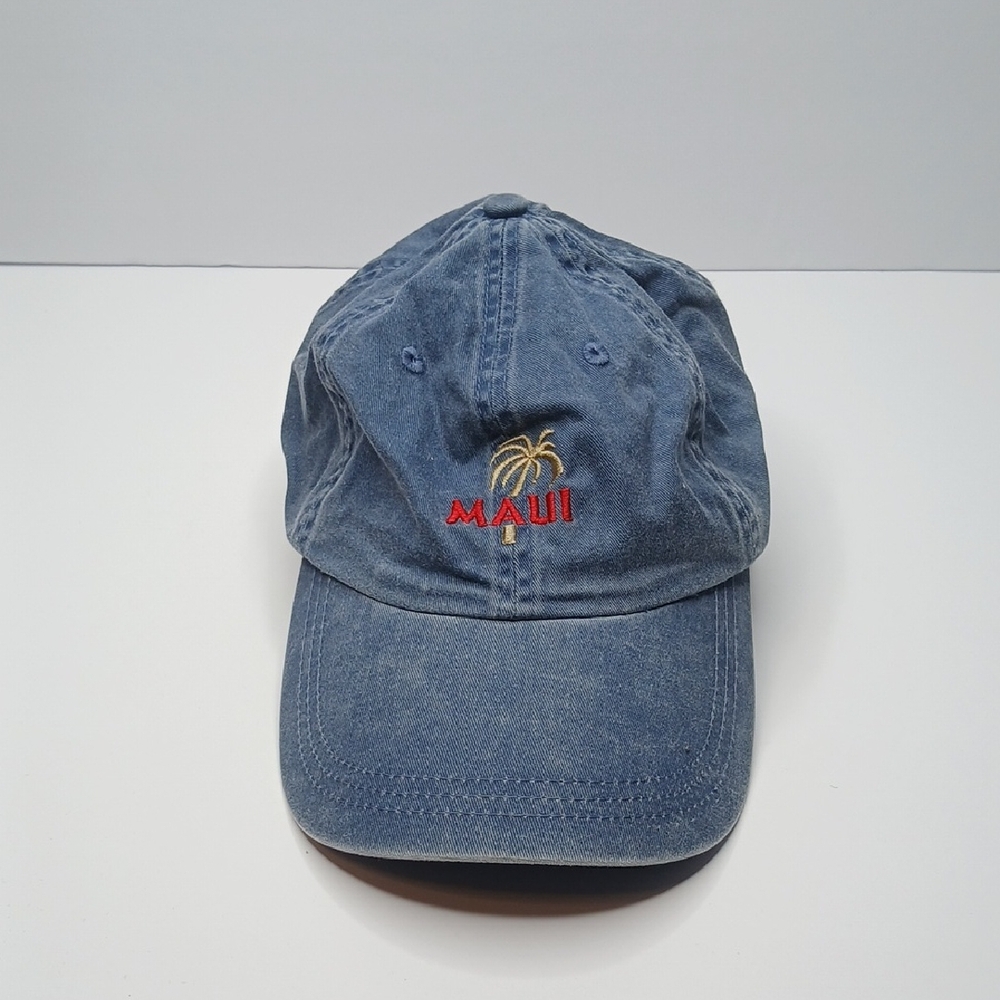 Blue Maui‎ Cap with Palm Tree Embroidery